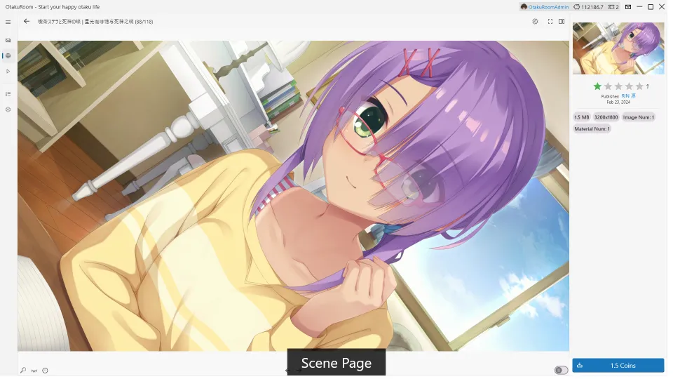 Scene based album organization screenshot